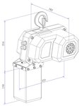 Elektrische kettingtakel 150kg 6 meter 230V