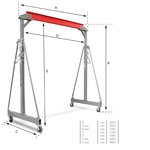 Mobiele portaalkraan 2 ton