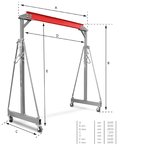 Zware mobiele portaalkraan 3 ton