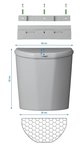 Afvalbak met deksel 10L voor caravan/camper