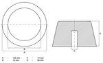 Rubberen pad voor hefplatforms diameter 105mm