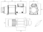 Elektrische treklier 230V 0,2 ton trekbereik 28 meter enkele snelheid