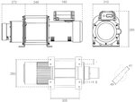 Elektrische treklier 230V 0,5 ton trekbereik 43 meter enkele snelheid