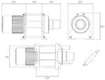 Elektrische treklier 400V 0,3 ton trekbereik 28 meter enkele snelheid