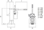 Hydarulische machineheffer 25 ton