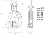 Universeel plaatklem 0,5 ton