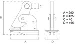 Horizontaal plaatklem 4,5 ton