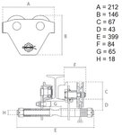 Kettingloopkat 0,5 ton 2,5 m bedieningshoogte