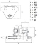 Kettingloopkat 2 ton 2,5 meter bedieningshoogte