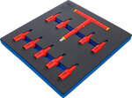 VDE-dopsleutelbitset 12,5 mm (1/2) T-profiel (voor Torx) T20 - T55 10-dlg