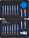 Schroeven uitdraaiset voor binnenzeskant 1,5 - 10 mm / T-profiel (voor Torx) T10 - T55 19-dlg