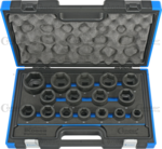 Dopsleutelset 16-delig 3/4 CRMO hex 19-50 mm