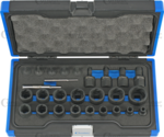 Speciaal doppen draaiprofiel 15-delig 1/4+1/2+3/8 6-27 mm