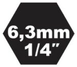Schroevendraaier voor 1/4 bits 200mm