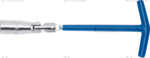 T-stang bougiesleutel met universeel gewricht 16mm