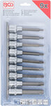 Dopsleutelbitset (1/2) T-profiel (voor Torx) 9-dlg