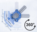 Bankschroef 100 mm spanbekken 360° draaibaar