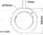 4-tands sleutel 72 mm voor scania versnellingsbak en differentieel ringmoer