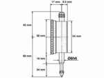 Analoge meetklok diameter 58mm dubbele weergave 0,001mm