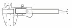 Digitale schuifmaat met glasrail 300mm