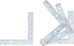 4-delige bracket steel kit, 75x75x12 mm