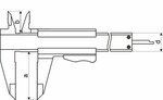 Schuifmaat met autolock 300mm 1/28inch