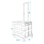 Transport trolley met inklapbare krat 25kg