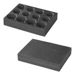 Bekerhouder van hard foam voor glazen en kopjes
