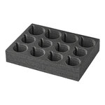 Bekerhouder van hard foam voor glazen en kopjes