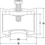 Trekker voor remstangenstelsel voor Haldex-remmen 160 mm