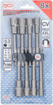 Bgs Technic Dop Set, extra lang, met 6-pt. Boor Shaft, 6-13 mm