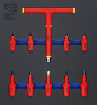 Gereedschapswagenmodule 2/3: VDE-dopsleutelbitset (3/8) / (1/2) binnenzeskant 4 - 10 mm 10-dlg