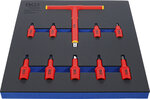 Gereedschapswagenmodule 2/3: VDE-dopsleutelbitset (3/8) / (1/2) binnenzeskant 4 - 10 mm 10-dlg