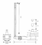 Hydropneumatische rolkrik met capaciteit 60 ton