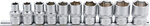 Bgs Technic Dopsleutelset, zeskant 12,5 mm (1/2) inches 10-dlg