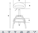 Werkplaatsstoel in hoogte verstelbaar 630 - 770 mm