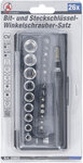 Bit- en dopsleutel-/haakse schroeverset 6,3 mm (1/4) 26-delige
