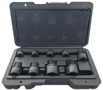 Stubby Impact Spline Bit-doppenset M4 tot M18 Laag profiel 9-delige