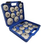Oliefilterdoppen set 23 delig aluminium