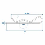 Borgveer enkel 2mm 6-12mm