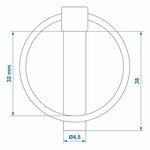 Borgpen 4,5mm met ring