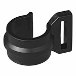 Tentclip voor tentstok 20-25mm met sleuf zwart