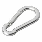 Karabijnhaak metaal 6x60mm x10 stuks