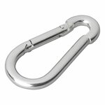 Karabijnhaak metaal 6x60mm x10 stuks
