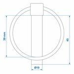 Borgpen 10mm met ring