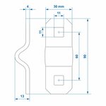 Montagebeugel voor D-ring 10mm x10 stuks