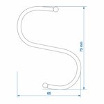 S-haak diameter 4mm 6,5x7,5cm x10 stuks