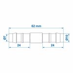 Slangtule recht 10mm per stuk