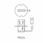 Autolamp 12V 55W PK22s H3 in doosje