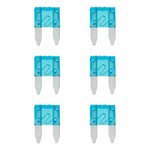 Steekzekeringen mini 15A blauw 6 stuks in blister